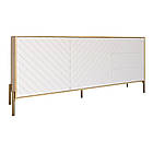 Комод з золотими металевими ніжками LION Амарант 168x40x76,5 см Дуб Артизан/Білий (LION-041956), фото 2