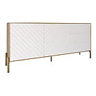 Комод з золотими металевими ніжками LION Амарант 168x40x76,5 см Дуб Аппалачі/Білий (LION-041964), фото 2