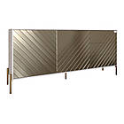 Комод з золотими металевими ніжками LION Амарант 168x40x76,5 см Бетон/Перламутровий металік (LION-041969), фото 2