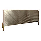 Комод з золотими металевими ніжками LION Амарант 168x40x76,5 см Дуб сонома/Перламутровий металік (LION-041974), фото 2