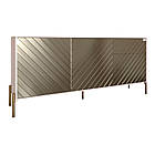 Комод з золотими металевими ніжками LION Амарант 168x40x76,5 см Рожевий/Перламутровий металік (LION-041978), фото 2