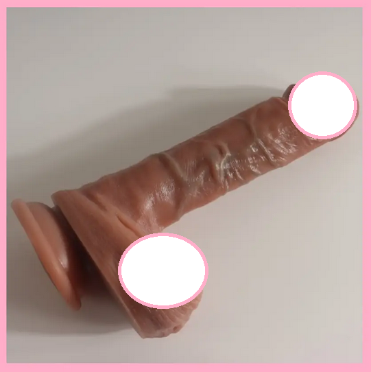 Реалістичний фалоїмітатор із присоском 22 см, Силіконовий дилдо, Гнучкий фаллос, Вагінальний стимулятор, Інтимн, фото 1