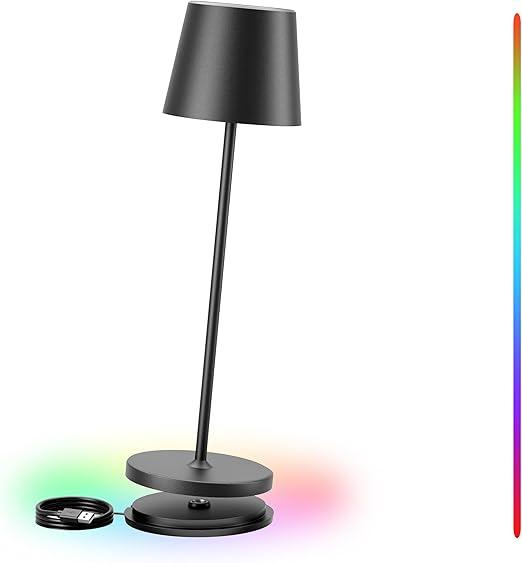 Світлодіодна настільна лампа RGB Brightower з живленням від батареї, регулювання яскравості