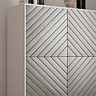 Комод-пенал з золотими металевими ніжками LION Амарант 114х40х126,5 см Німфея Альба (білий)/Білий (LION-042053), фото 3