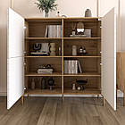 Комод-пенал з золотими металевими ніжками LION Амарант 114х40х126,5 см Німфея Альба (білий)/Білий (LION-042053), фото 4