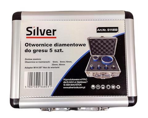 Набір коронок з керамограніту 5 шт Silver S11850 набір коронок по плитці