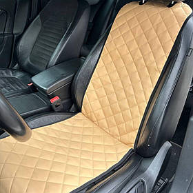 Накидки на сидіння із екошкіри, передній ряд, вузькі пайка, бежеві