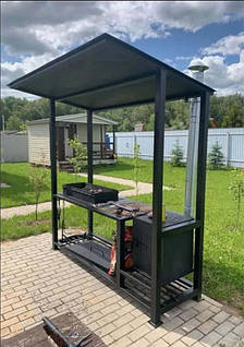 Мангальна зона з дерева та металу