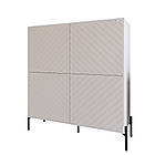 Комод-пенал з чорними металевими ніжками LION Амарант 114х40х126,5 см Німфея Альба (білий)/Білий (LION-042010), фото 2