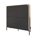 Комод-пенал з чорними металевими ніжками LION Амарант 114х40х126,5 см Дуб сонома трюфель/Графітовий (LION-042020), фото 2