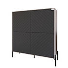 Комод-пенал з чорними металевими ніжками LION Амарант 114х40х126,5 см Шварцвальд/Графітовий (LION-042022), фото 2