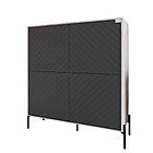 Комод-пенал з чорними металевими ніжками LION Амарант 114х40х126,5 см Бетон/Графітовий (LION-042029), фото 2