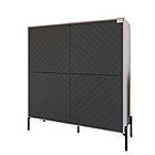 Комод-пенал з чорними металевими ніжками LION Амарант 114х40х126,5 см Кашемір/Графітовий (LION-042033), фото 2