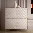 Комод-пенал з золотими металевими ніжками LION Амарант 114х40х126,5 см Німфея Альба (білий)/Білий (LION-042053), фото 5