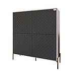 Комод-пенал з золотими металевими ніжками LION Амарант 114х40х126,5 см Шварцвальд/Графітовий (LION-042036), фото 2