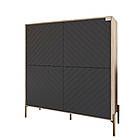 Комод-пенал з золотими металевими ніжками LION Амарант 114х40х126,5 см Дуб сонома/Графітовий (LION-042039), фото 2