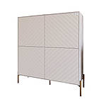 Комод-пенал з золотими металевими ніжками LION Амарант 114х40х126,5 см Бетон/Білий (LION-042050), фото 2