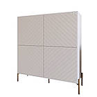 Комод-пенал з золотими металевими ніжками LION Амарант 114х40х126,5 см Німфея Альба (білий)/Білий (LION-042053), фото 2