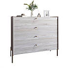 Комод із 4 шухлядами LION Wood із золотими ніжками 100х90х45 см Самоа Димчастий (LION-042962), фото 2