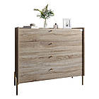 Комод із 4 шухлядами LION Wood із золотими ніжками 100х90х45 см Дуб Сонома Трюфель (LION-042967), фото 2