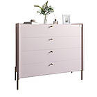 Комод із 4 шухлядами LION Wood із золотими ніжками 100х90х45 см Рожевий (LION-042970), фото 2