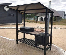 Мангальна зона з дерева та металу