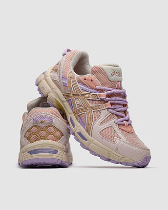 Жіночі кросівки Asics Gel Kahana 8 Beige Pink violet Асікс Гель Кахана 8 бежеві текстиль шкіра, фото 1