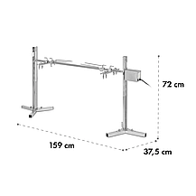 Б/Г Гриль для поросят, 12 Вт, 70 кг, неіржавка сталь Klarstein Sauenland Survivor, Німеччина, фото 2