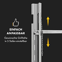 Б/Г Гриль для поросят, 12 Вт, 70 кг, неіржавка сталь Klarstein Sauenland Survivor, Німеччина, фото 3