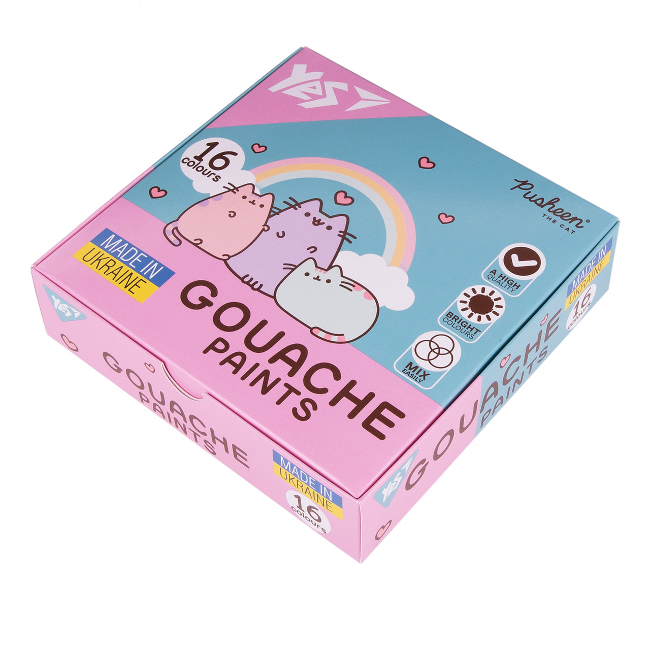 Гуаш "Yes" Pusheen 16кольор. 20мл №230403(12)(24)