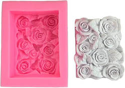 Силіконова форма для випікання троянд 9х7 см