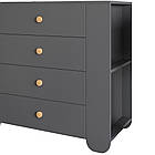 Комод для дитячої кімнати LION Інді з 4 шухлядами та бічними нішами Дуб сонома (LION-042942), фото 3