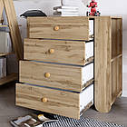 Комод для дитячої кімнати LION Інді з 4 шухлядами та бічними нішами Дуб сонома (LION-042942), фото 4