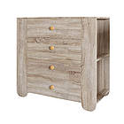 Комод для дитячої кімнати LION Інді з 4 шухлядами та бічними нішами Дуб сонома (LION-042942), фото 2