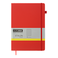 Тетрадь А4 Buromax Etalon Красная 96 листов клетка, большой блокнот для записей