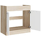 Кухонний модуль під мийку Еверест Еко 800 дуб сонома/німфея альба 80х46х82 см (DTM-071037), фото 2