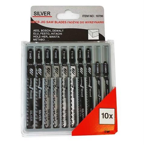 Пиляльне полотно по дереву 10 шт Silver S10790 полотно для шабельної пили по дереву