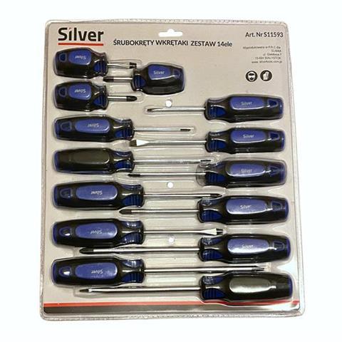 Універсальний набір викруток 14 шт Silver S11593 автомобільний набір викруток