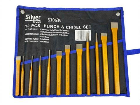 Набір виколоток 12 шт Silver S10636 пробійники отвори