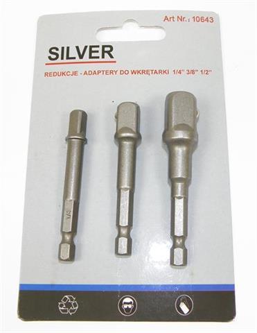 Вилковий адаптер 1/2" 1/4" 3/8" Silver S10643 мережевий адаптер