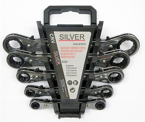 Накидні ключі з різними розмірами 5шт Silver SK-005-01 ключі для механічних робіт у наборі