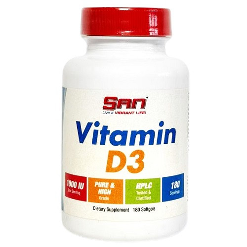 Вітамін Д3 SAN Vitamin D3 1000 IU (180 капсул.), фото 1