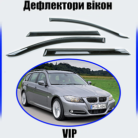 Дефлектори вікон, вітровики BMW 3 (E91) універсал 2005-2011 (скотч) VIP