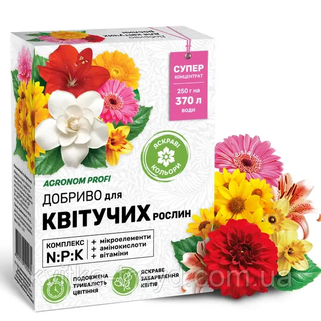 Добриво для квітучих Агроном профі 250гр