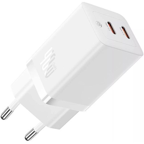 Мережевий Зарядний Пристрій Baseus GaN5 Pro Fast Charger EU (CCGP180102) 2Type-C/40W/PD (Білий)