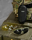 Тактичні балістичні захисні окуляри 5.11 FIVE ELEVEN 3 лінзи олива ВТ1127, фото 4