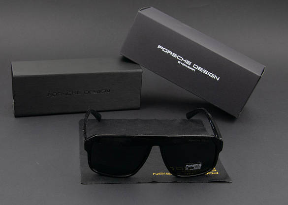 Окуляри чоловічі сонцезахисні Porsche Design поляризаційні (арт. P965) глянсова оправа, фото 3