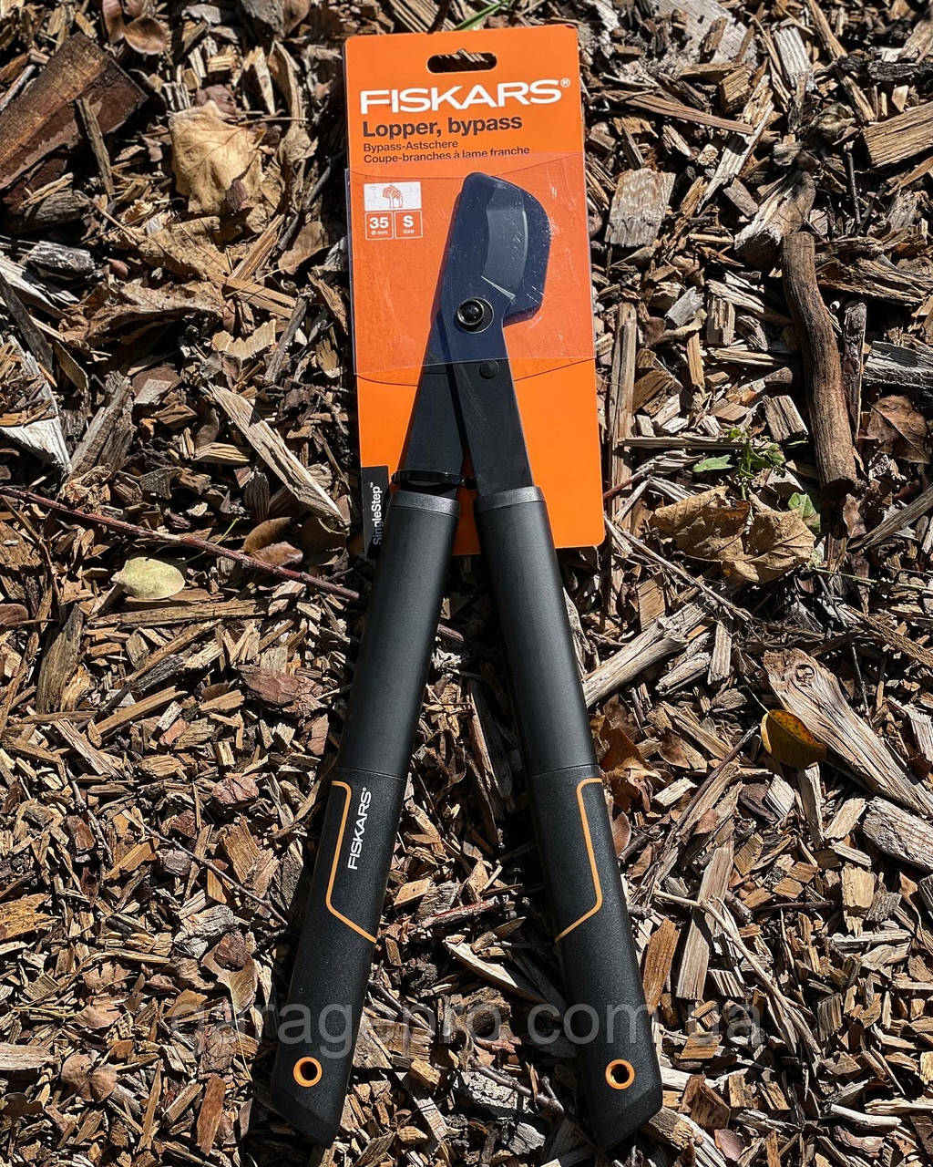 Малий площинний сучкоріз Fiskars SingleStep (S) L28 112160 з загнутими лезами