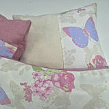 Комплект декоративних подушок Firanka Butterflies 40х40см 1шт, 36х27см 1шт, 34х34см 1шт кремовий (п_0766), фото 3