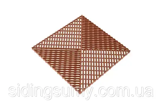 Решітка з додатковим обрамленнням коричнева 400х400 мм, фото 1